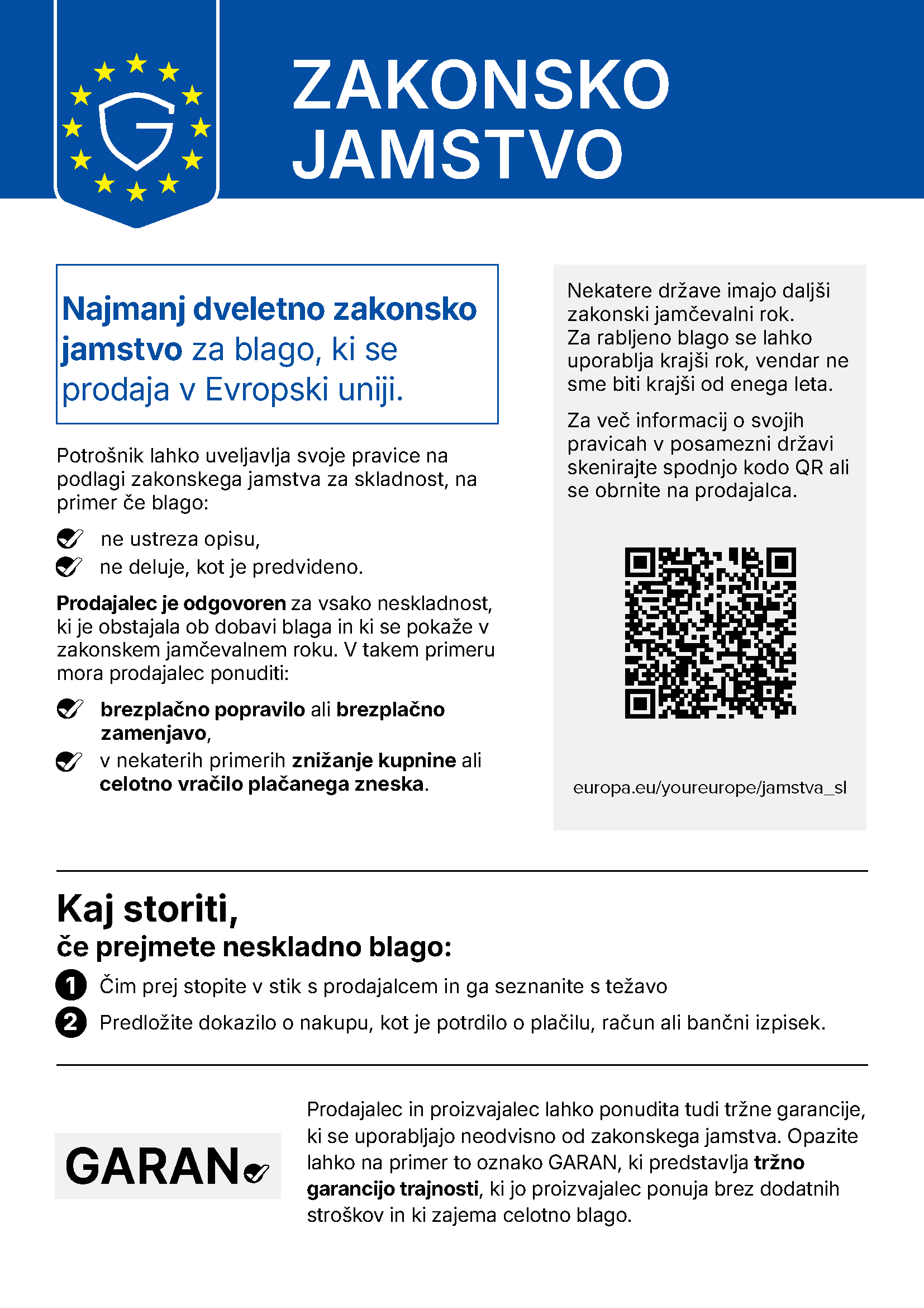Legal guarantee